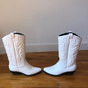 White cowboy boots